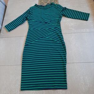 Elegant Striped Long Sleeve Dress
